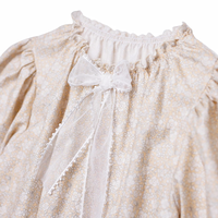 Pyjama en dentelle à imprimé floral pour fille, manches longues, été, printemps, ensemble de chemises de nuit et pantalons pour enfants, beaux pyjamas pour filles, vêtements pour filles de 5 ans