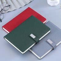 Ensemble de carnets personnalisés A5 avec couverture en cuir magnétique, reliure cousue, idéal pour les réunions d'affaires et comme option cadeau