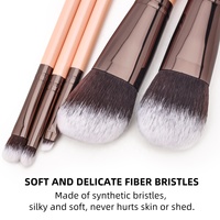 Ensemble de 5 pinceaux de maquillage roses, pinceaux synthétiques vegan doux, mini pinceaux pour fond de teint, blush, détails des yeux, étiquette privée personnalisée, vente en gros
