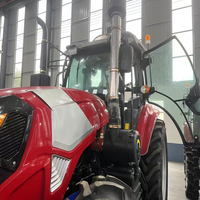 Envío Gratuito, Tractores de 120 HP con Arado, Motor Diésel de Gran Potencia, Tractores Hidráulicos con Caja de Cambios, Tractores Agrícolas con Ruedas