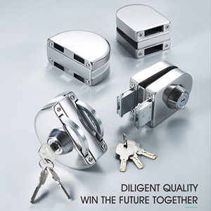 AC-L776 commercial <span class=keywords><strong>Double</strong></span> porte en <span class=keywords><strong>verre</strong></span> Serrure centrale Serrure de porte coulissante en <span class=keywords><strong>verre</strong></span> sans cadre Serrure de <span class=keywords><strong>verre</strong></span> à mur - Product Image 3