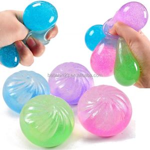 Juguete Antiestrés de TPR con Purpurina de 4 Colores, 5.5*4.5cm, Bola de Agua, Color Caramelo, para Aliviar el Estrés en la Oficina, Juguete Sensorial Antiansiedad - Product Image 1