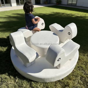 Popular Carrusel de Juegos Suaves Personalizado en Color Blanco, Alquiler para Fiestas y Eventos, Parque Infantil de Juegos Suaves - Product Image 1