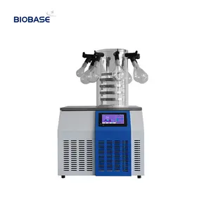 BIOBASE CHINA Discount Pilot Small Mini Vacuum Lab Freeze Dryer Benchtop Standard Chamber with 8 Port Manifold Lyophilizers
