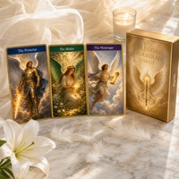 Jeu de cartes de tarot personnalisées sur le thème des fées, jeu d'oracle fantastique, divination, coffret cadeau, art enchanté, magique, spirituel, pour débutants et adultes