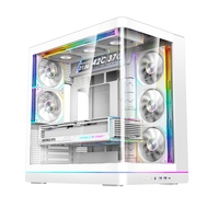 Boîtier de jeu original d'usine ATX Full Tower avec verre trempé, ventilateur ARGB, support de refroidissement par eau, radiateur 360 mm, boîtier PC DIY pour joueur