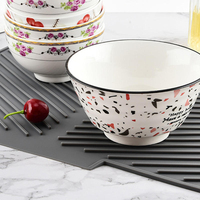Tapis de table en silicone résistant à la chaleur, antidérapant, protège-comptoir de cuisine pour assiettes, tasses, bols, vaisselle