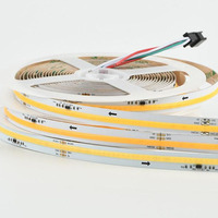 Bande lumineuse LED COB pour la décoration d'escaliers, 360 LED/m, 24V, IP20, ruban LED à effet d'eau courante pour rétroéclairage de main courante et de marche d'escalier