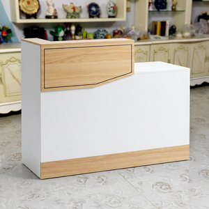 Comptoir de caisse en bois durable, moderne et minimaliste pour magasin de vêtements, salon de beauté, supermarché, hôpital, école - Product Image 3