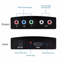 Convertidor de HDM1 a Ypbpr con 5 RCA RGB, Convertidor de Video Ypbpr con Entrada HDMI y Salida Ypbpr, Compatible con 1080P