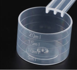 커스텀 로고가있는 공장 직영 투명 PP10g 20ml 스푼 밀리리터 스케일 스쿱 파우더 충전 스쿱 벌크 도매 - Product Image 4