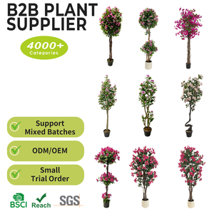 Plantes Artificielles en Gros - Bonsaï Bougainvillier Réaliste, Faux Arbre à Fleurs Vertes dans des Pots Élégants pour la Décoration Maison et Bureau - Product Image 2
