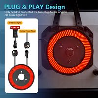 Pour Ford Bronco 2021-2024 2/4 portes, feu stop de roue de secours, feu LED rouge, troisième feu stop, feu arrière surélevé, version rouge exclusive