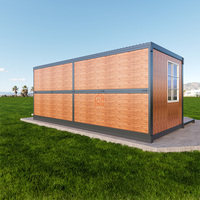 Maison conteneur pliable en structure acier préfabriquée avec cuisine et salle de bain, 1 chambre, unités de logement autonomes