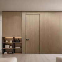 Porte intérieure invisible sans cadre, design encastré, couleurs personnalisées, porte invisible en bois naturel, placage de bois, porte cachée