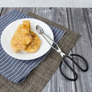 Scissor Type Multi Functional Barbecue <b>Tongs</b> 430 Stainless Steel Durable Grill Meat Bread <b>Kitchen</b> Tool - Product Image 4