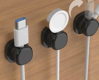 NOUVEAU Kit de gestion de câbles magnétique en plastique pour bureau et fixation murale, organisateur de câbles de charge de téléphone portable, boucle d'alignement de câble