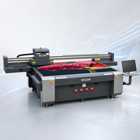 Impresora UV de Cama Plana GCLOR Gen6/Gen5 2513 de 2.5*1.3m con Altura de Impresión de 40cm para Materiales Rígidos y Flexibles