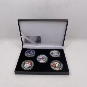 Set Natalizio con Moneta Placcata in Oro, Distintivo Commemorativo in Argento, Moneta Commemorativa di Babbo Natale, Regali da Collezione per il Nuovo <span class=keywords><strong>Anno</strong></span> - Product Image 3