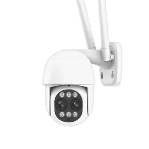 Ngoài trời 10x Zoom 4MP PTZ ống kính kép giám sát không dây CCTV Camera An toàn Wifi mạng Máy ảnh 2MP