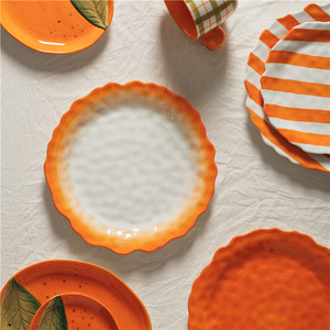 Tinh Tế Orange Loạt Thiết Kế Độc Đáo Bộ Đồ Ăn Đặt Gốm Nhà Hàng Hiện Đại Đồ Ăn Cho Đảng - Product Image 3