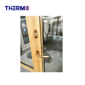 <span class=keywords><strong>Porte</strong></span> à charnière en aluminium à coupure thermique personnalisée <span class=keywords><strong>Porte</strong></span> à battant en verre à double vitrage <span class=keywords><strong>Porte</strong></span> <span class=keywords><strong>d</strong></span>'<span class=keywords><strong>entrée</strong></span> avec éclairage latéral - Product Image 2