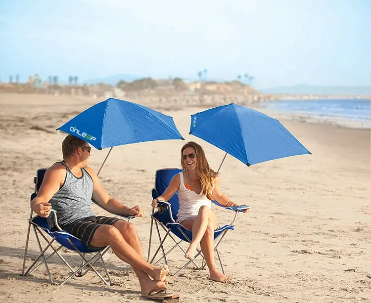 ONLEAP Outdoor Custom Lightweight Outdoor Foldable Backpack Portable Chairs Folding Camping Umbrella Popular Fishing Beach Chair