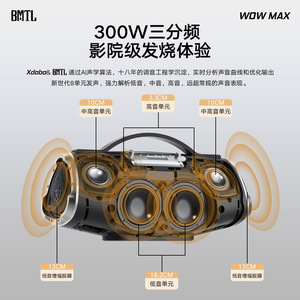 Xidobao Xdobo Wow Max 300W Xách Tay Cho <span class=keywords><strong>Bluetooth</strong></span> Karaoke Loa Công Suất Cao Ngoài Trời RGB LED Chiếu Sáng Khe Cắm Thẻ Pin Điện - Product Image 2
