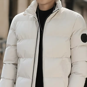 Dropshipping Chaqueta de invierno gruesa y cálida a prueba de viento para hombre-Verde Oliva Casual y versátil abrigo de senderismo al aire libre con bolsillos laterales - Product Image 1