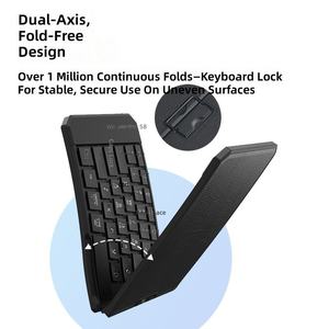 Clavier sans fil pliable ergonomique, léger, portable, multi-systèmes et multi-appareils, produit en plastique, clavier Bluetooth - Product Image 2