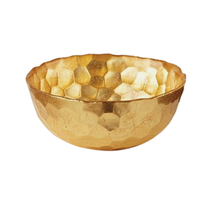 Bol de service à fruits en métal avec motif en relief pour mariage, dîner, service de table, vaisselle de cuisine, bols plaqués or, grossiste - Product Image 5