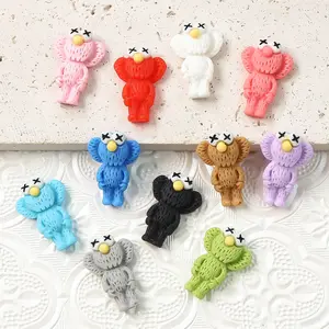 New Smaller Kawaii Cartoon Cute Sesame Street Character Nail Decoration Small Kaws Resin 3D Nail Art Charm