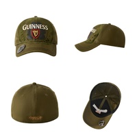 Casquette de baseball personnalisée à 6 panneaux en sergé de coton avec patch brodé et dos élastique