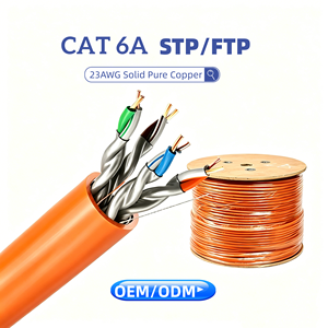 <span class=keywords><strong>Cable</strong></span> Ethernet Cat6a FTP blindado a <span class=keywords><strong>precio</strong></span> <span class=keywords><strong>de</strong></span> fábrica, 23AWG, cobre sólido, revestimiento <span class=keywords><strong>de</strong></span> PVC, <span class=keywords><strong>cable</strong></span> <span class=keywords><strong>de</strong></span> <span class=keywords><strong>red</strong></span> con blindaje <span class=keywords><strong>de</strong></span> aluminio, 500MHz, 10G, <span class=keywords><strong>cable</strong></span> LAN - Product Image 1