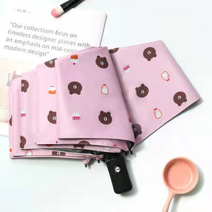 <span class=keywords><strong>Paraguas</strong></span> Plegable Automático de 3 Pliegues con Protección Solar Anti-UV, Diseño de Oso Adorable, Tubo de Hierro, Todo en Uno, Resistente al Viento e Impermeable para Mujer, Precio Económico - Product Image 1
