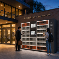 Casier intelligent Winnsen pour la récupération de colis après heures, finition personnalisée, API pour bibliothèque publique