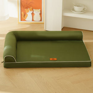 Cama ortopédica impermeable para perro con diseño sólido Oxford, rectangular, de lujo, ecológica - Product Image 1