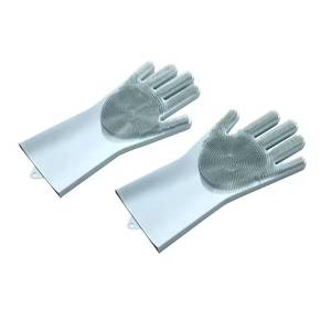 Customized Colo Medium Thick Sponge Reusable Silicone Dish Cleaning for <b>Pet</b> Dog Shedding Gloves <b>Brush</b> - Product Image 5