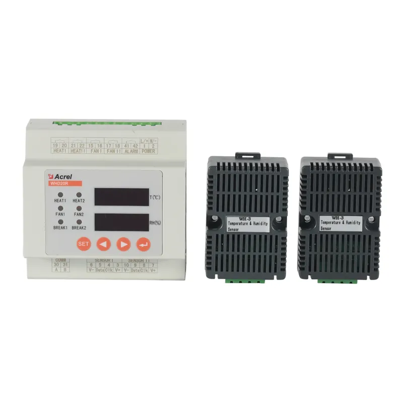 DIN Rail Digital Temperature Humidity Control Meter WHD20R-22 Measuring 2 Channel Temperature Humidity