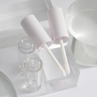Rouge à lèvres liquide transparent, gloss à lèvres en gros sous marque privée, tubes de maquillage vides cylindriques de 4 ml avec pinceau