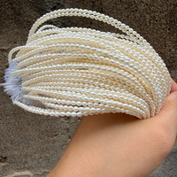 Perles de riz courtes et rondes 2,8-3 mm, d'eau douce, sans noyau, haute brillance, 38-39 cm, produit semi-fini DIY, qualité AA naturelle