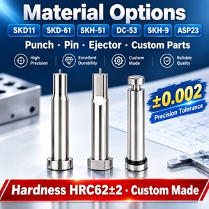 JRD Embouts de poinçonnage progressifs pour estampage métallique SKH51/M2 1.3343 HSS 0.002mm Haute Précision Pièces Automobiles Dureté HRC622 - Product Image 1