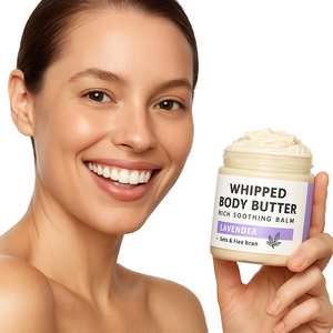 Beurre de karité fouetté en marque privée OEM avec de l'avoine colloïdale |   Beurre corporel apaisant et hydratant à la lavande - Product Image 2