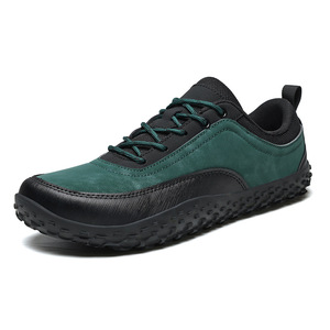 Chaussures de randonnée basses à lacets pour hommes, à bout large, style pieds nus, avec semelle extérieure en caoutchouc – Baskets décontractées d'extérieur - Product Image 5