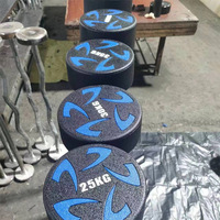Haltères de musculation pour salle de sport commerciale, de 2,5 kg à 45 kg, équipement de musculation, haltères Hot Wheels, ensemble d'haltères de musculation 20 kg chromé