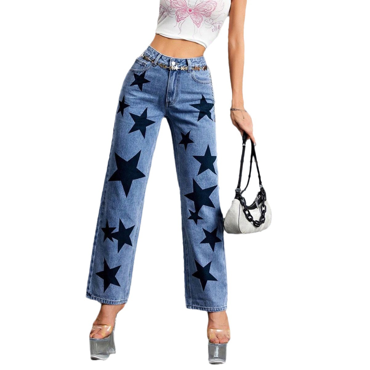 Ladies Jeans Pantaloons High Waist Jeans Stylish Women's Pantaloon