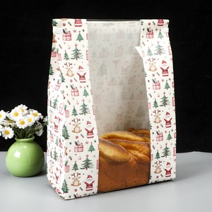Custom <b>bread</b> packaging <b>bags</b> baguette sourdough <b>bread</b> paper <b>bag</b> with tabs bakery pastry window cookies <b>bag</b> baking chocolate chip - Product Image 3