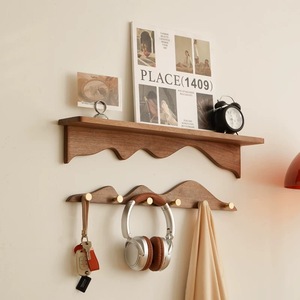 Estantes Flotantes de Madera de Olmo Rústico de 8 Pulgadas de Profundidad con Soportes Invisibles, Estantes de Exhibición Montados en la Pared para Sala de Estar y Baño - Product Image 4
