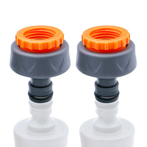 Conector Estándar Universal Recubierto de Plástico Naranja Gris ABS Roscado para Conexión de Grifo de Manguera de Agua para Lavado de Autos 16 bar Máx. - Product Image 1