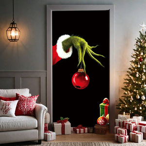 Tapiz de Puerta para Exteriores con Diseño de <span class=keywords><strong>Anime</strong></span> Personalizable, de Poliéster y Terileno, con Fondo Navideño, para Envío Directo - Product Image 3